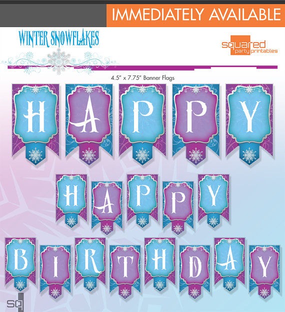 9 Best Images Of Frozen Birthday Banner Free Printable Templates 
