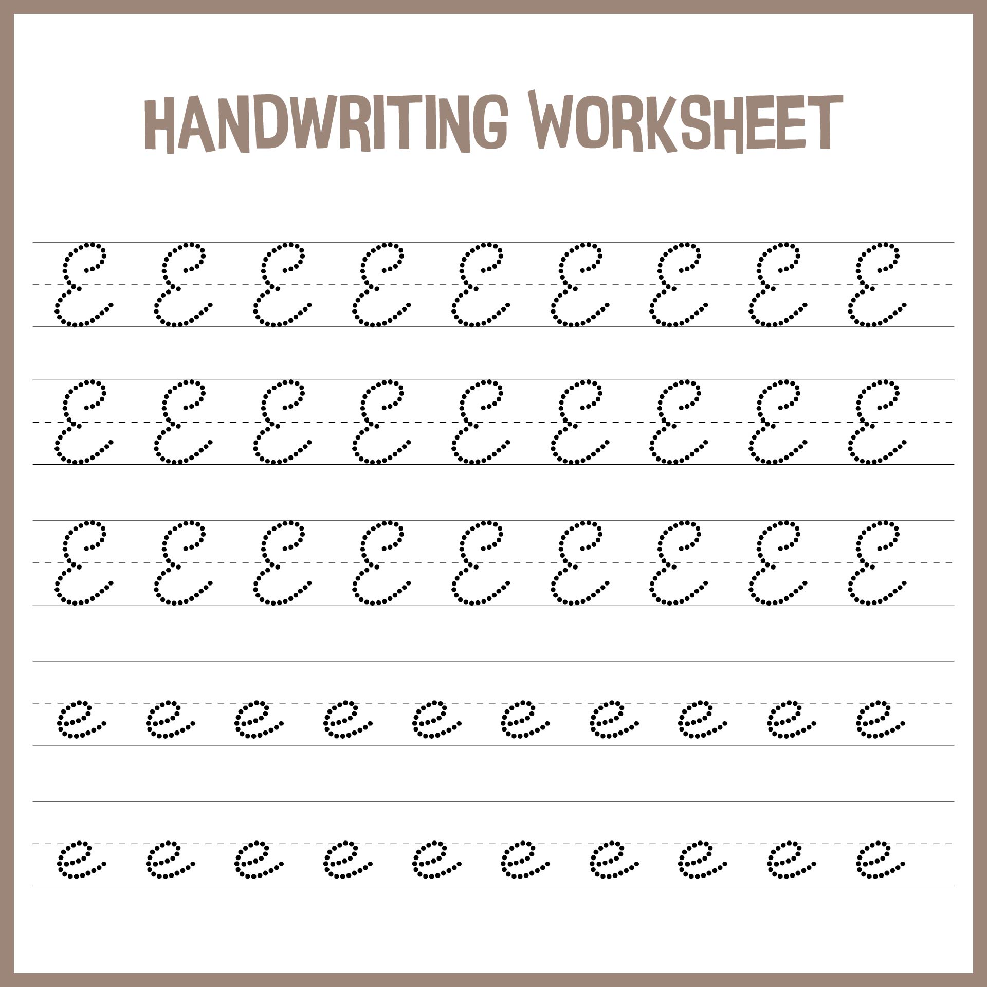 7 Best Images of Handwriting Printable Kindergarten Worksheets