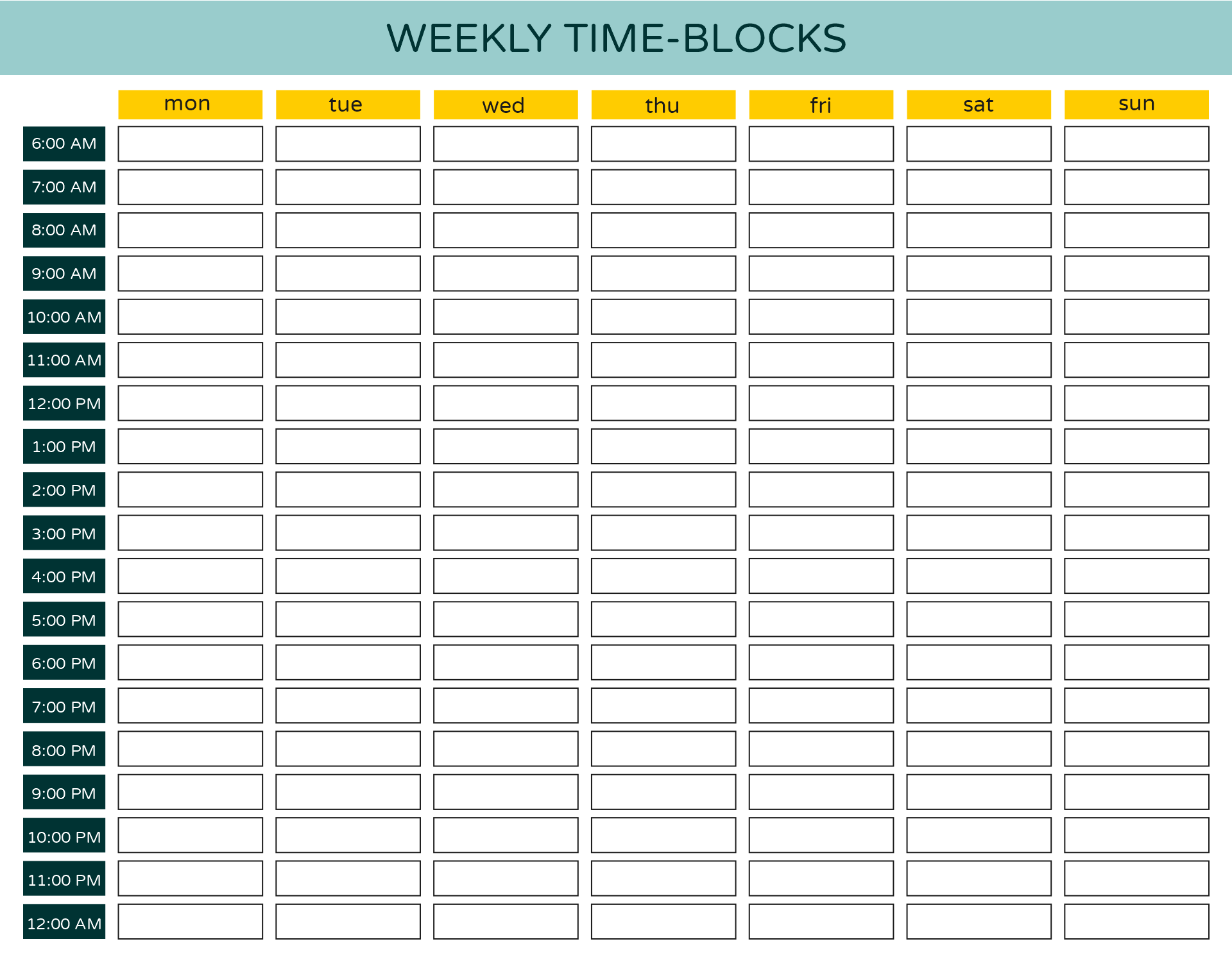 9 Best Images Of Printable Blank Weekly Time Slots Calendar Weekly 