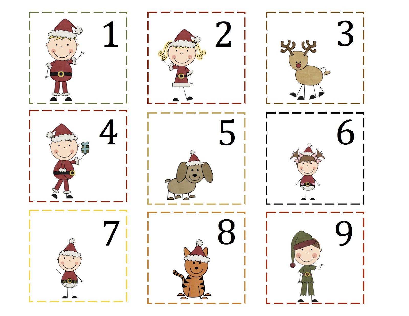 15 Best Free Printable Christmas Calendar Numbers Pri