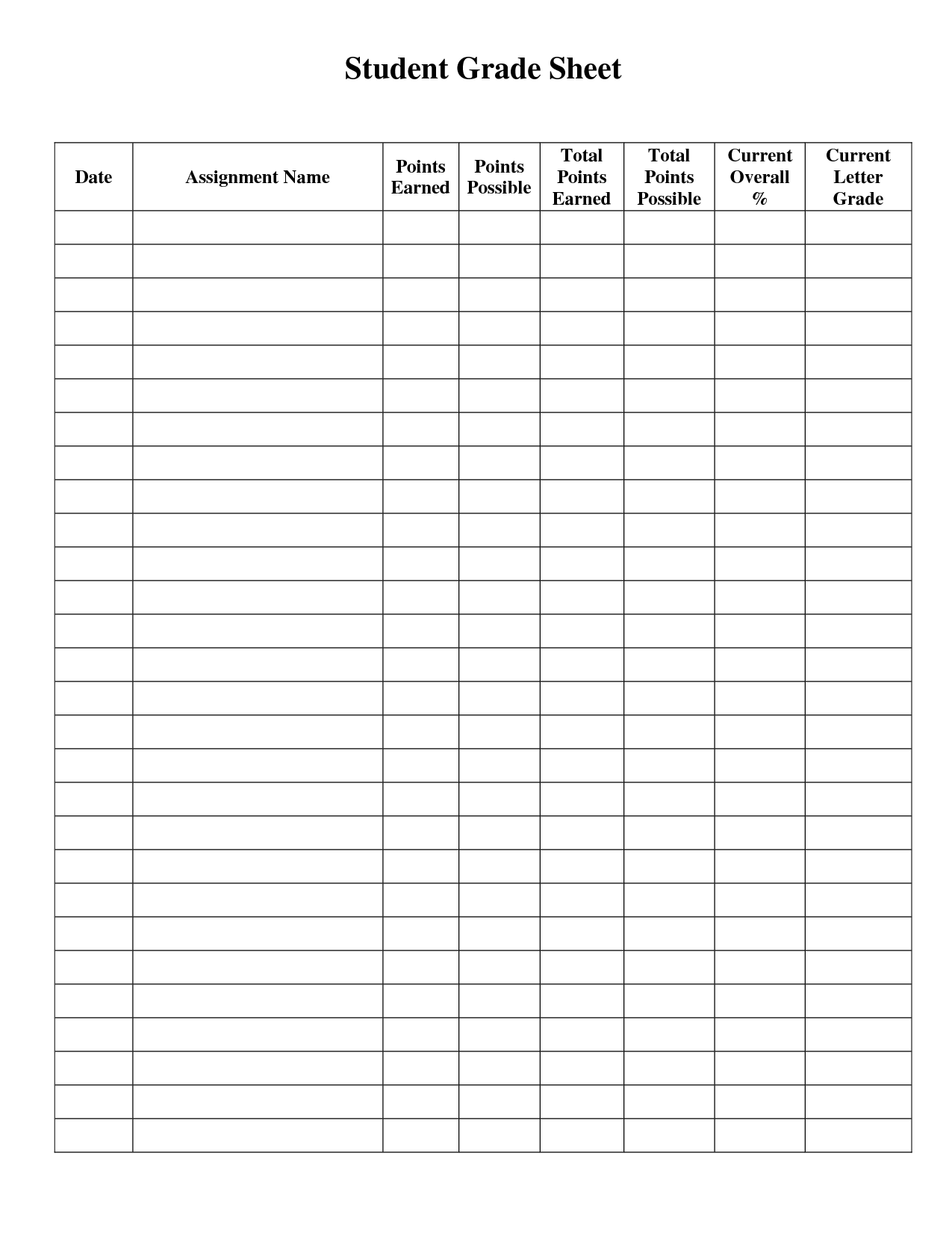 7 Best Images Of Printable Grade Sheet For Students Student Grade 7-best-images-of-printable-grade-sheet-for-students-student-grade
