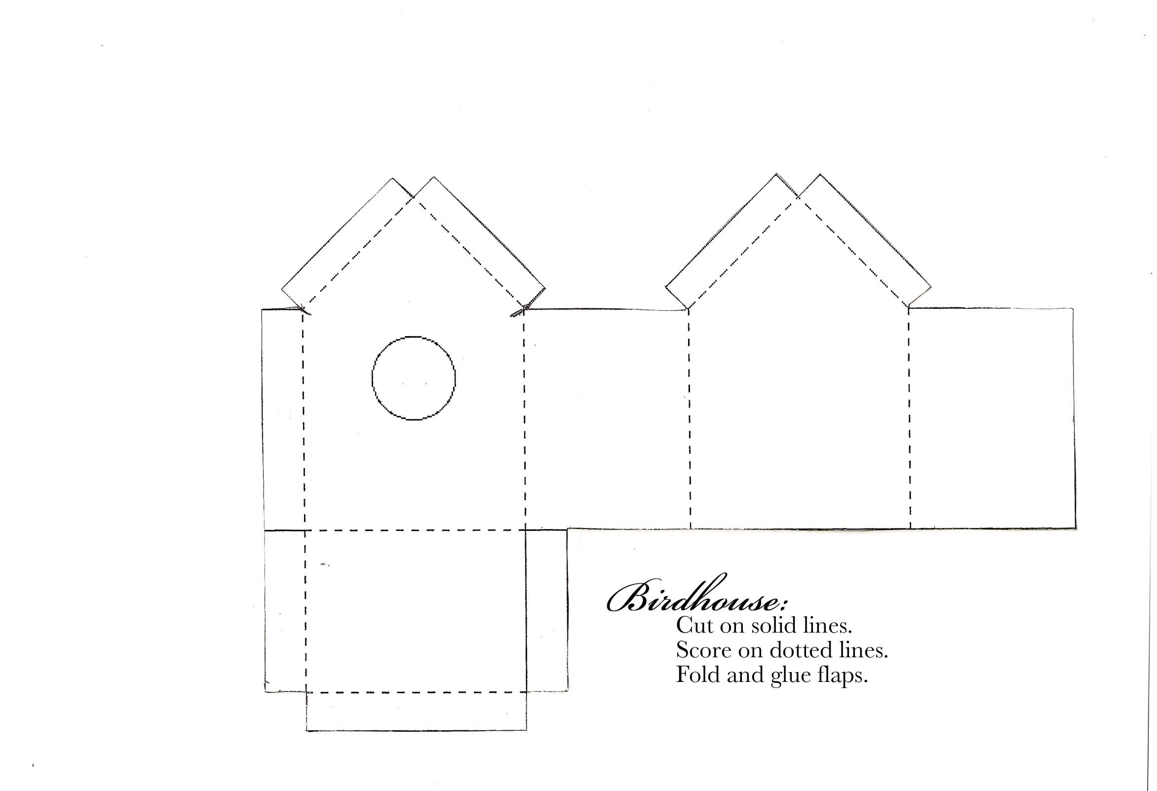 7 Best Images of Paper House Printable Craft Templates 3D Paper House