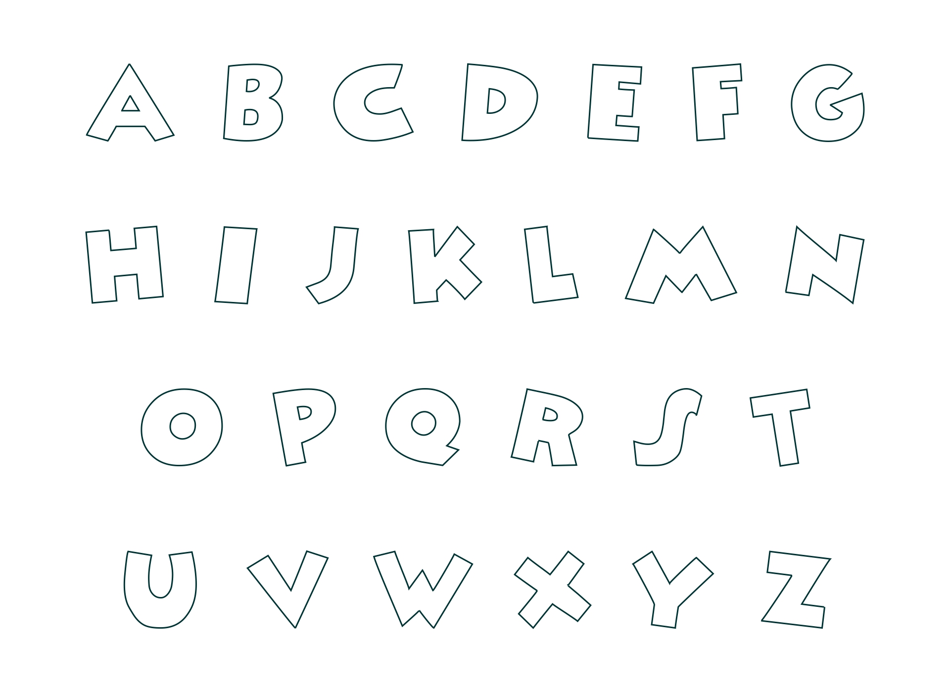 Fancy Letter Free Printable Alphabet Stencils Template - Printable  Templates Free