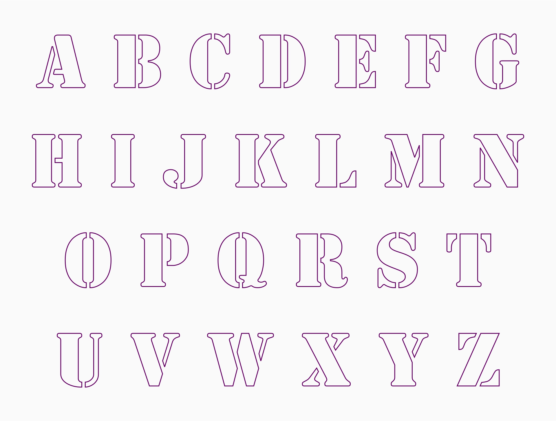 Letter Stencils (Printable Alphabet, Font, Templates, Patterns