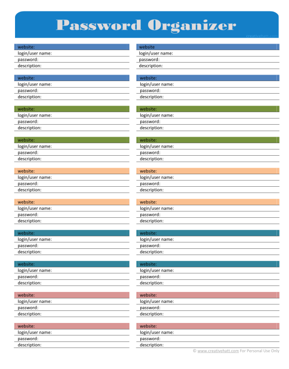 Sample Passwords List