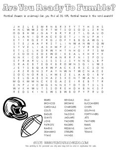 5 Best Images of Super Bowl Printable Puzzles - Super Bowl ...