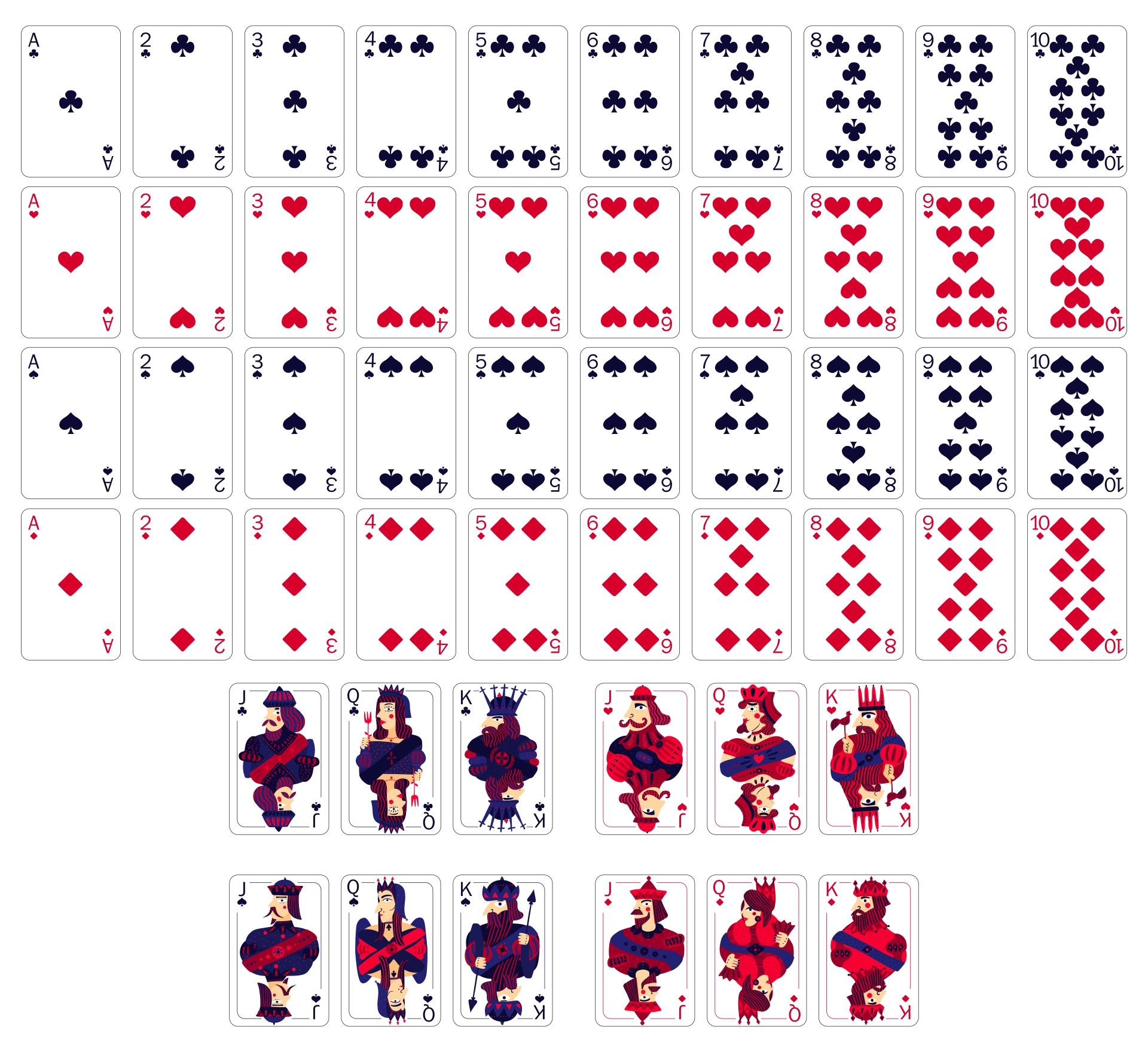 Playing Card Template Free / 4 Best Set Of Playing Cards Printable