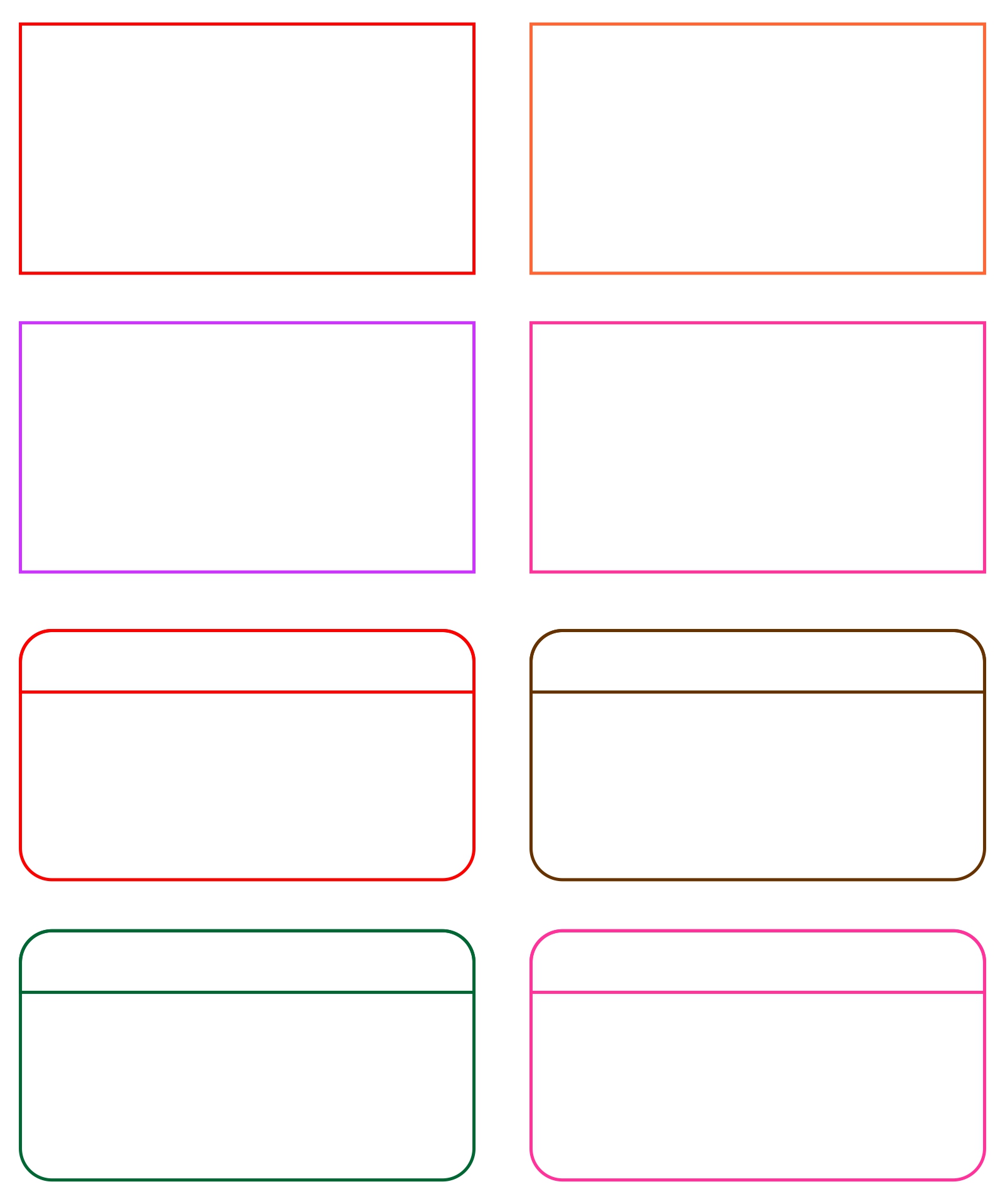 Printable Note Card Template Word