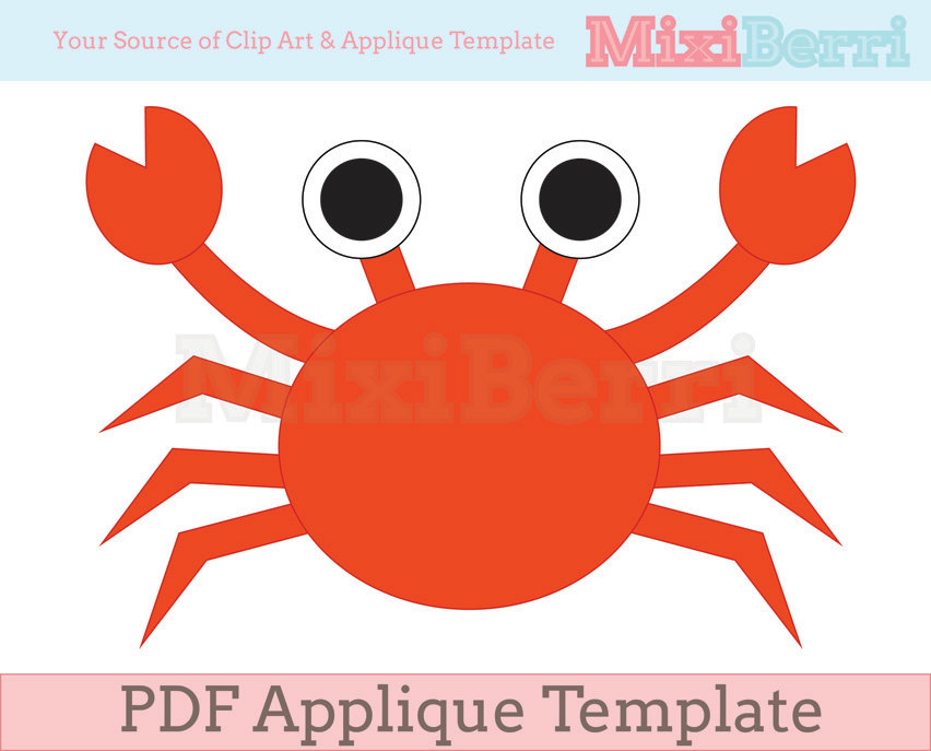 4 Best Images of Crab Outline Template Printable Crab Coloring Pages