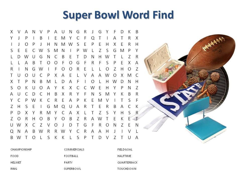 5 Best Images of Super Bowl Printable Puzzles Super Bowl Word Search