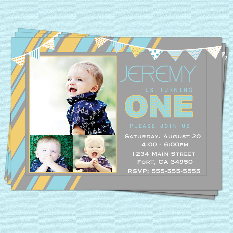6 Best Images of Boy 1st Birthday Invitations Printable - Nautical