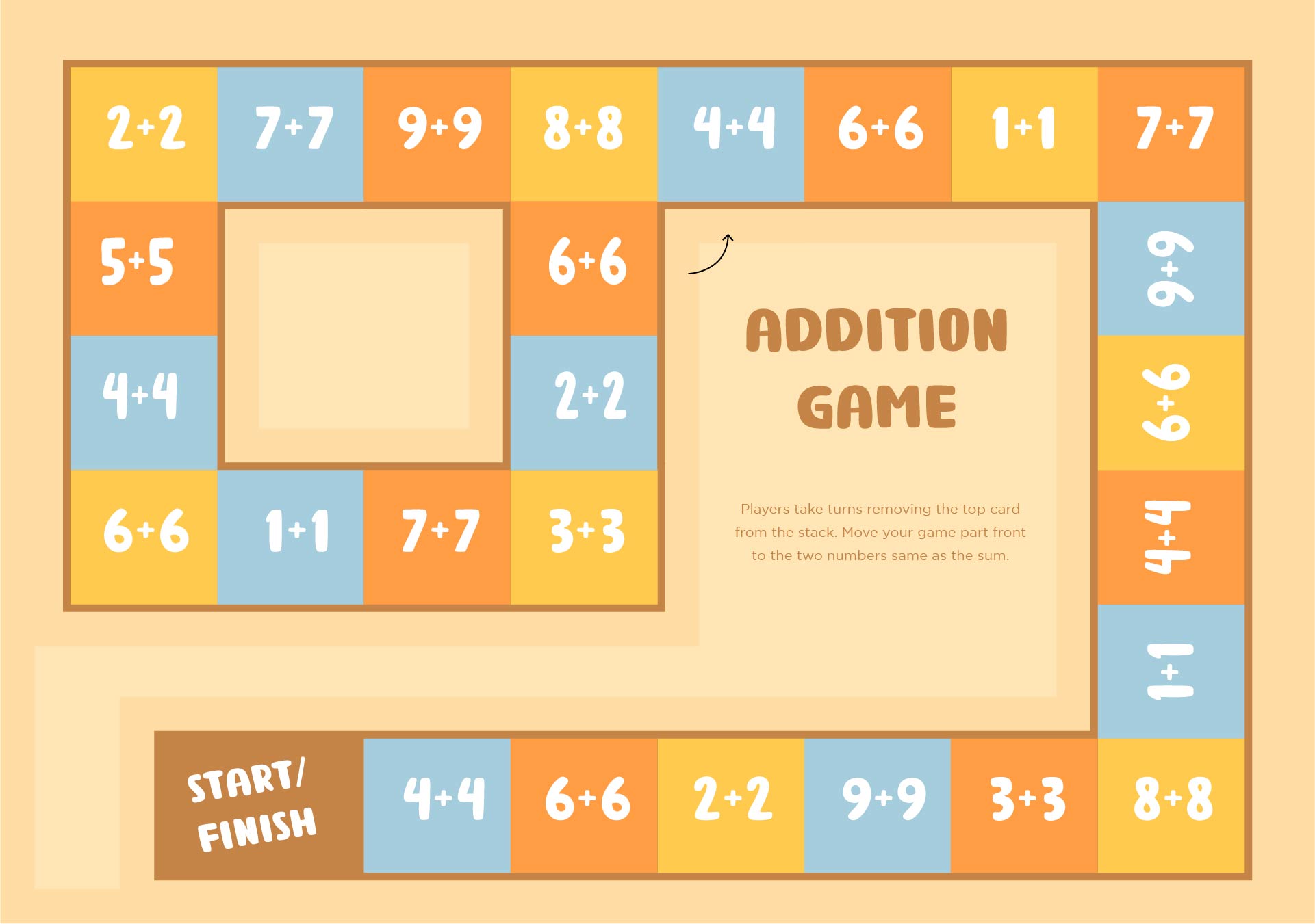 5 Best Images of Printable Addition Board Games - Free Printable Math