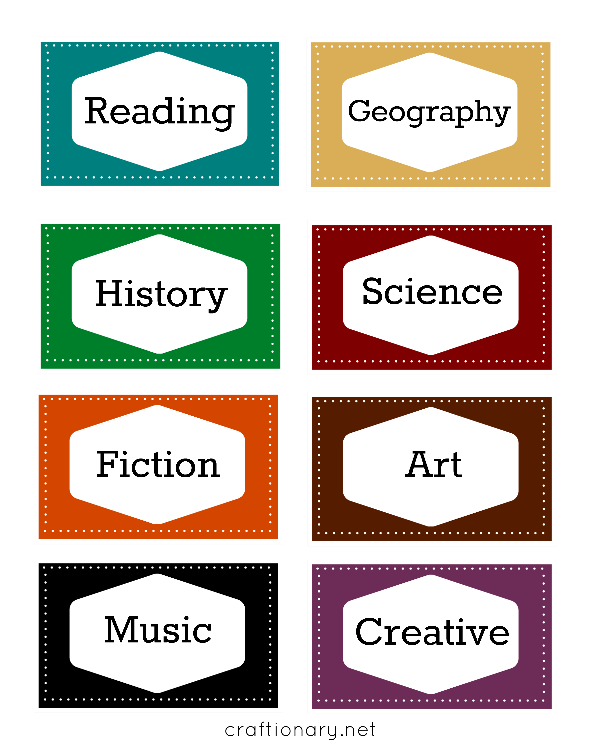 Free Printable Book Labels