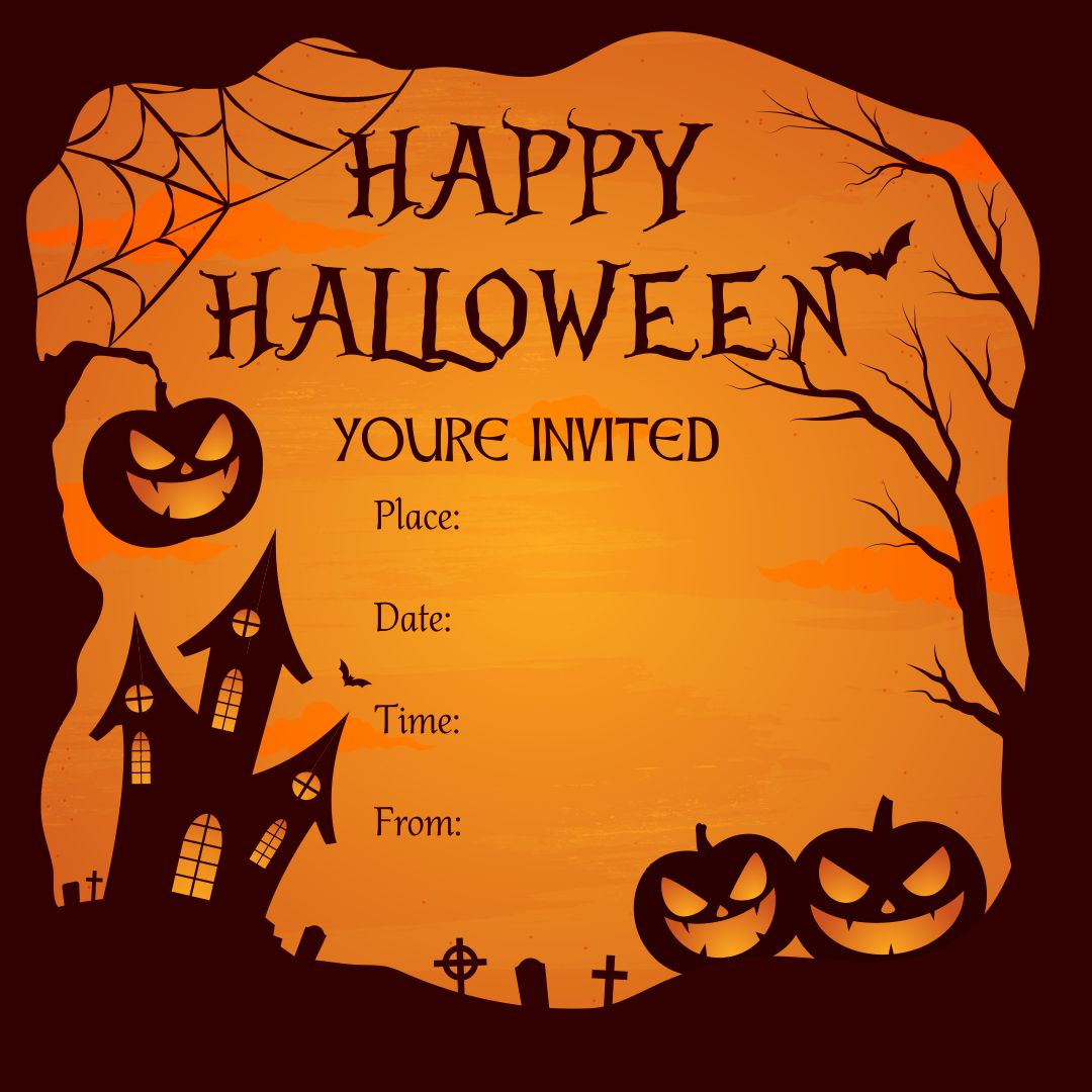 7 Best Images Of Halloween Birthday Invitations Printable Black And 