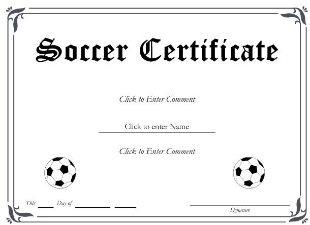 6 Best Images of Free Printable Soccer Award Certificates Soccer