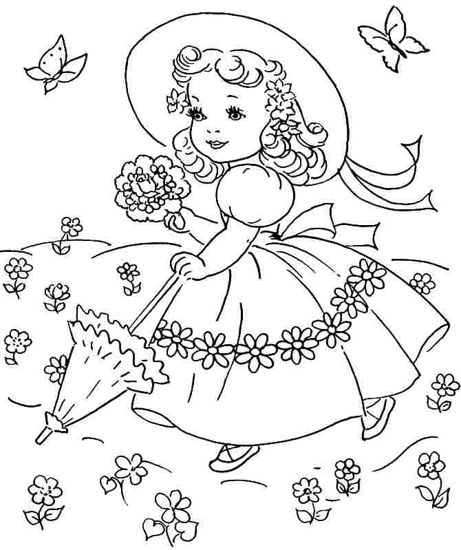 spring clip art coloring pages - photo #19