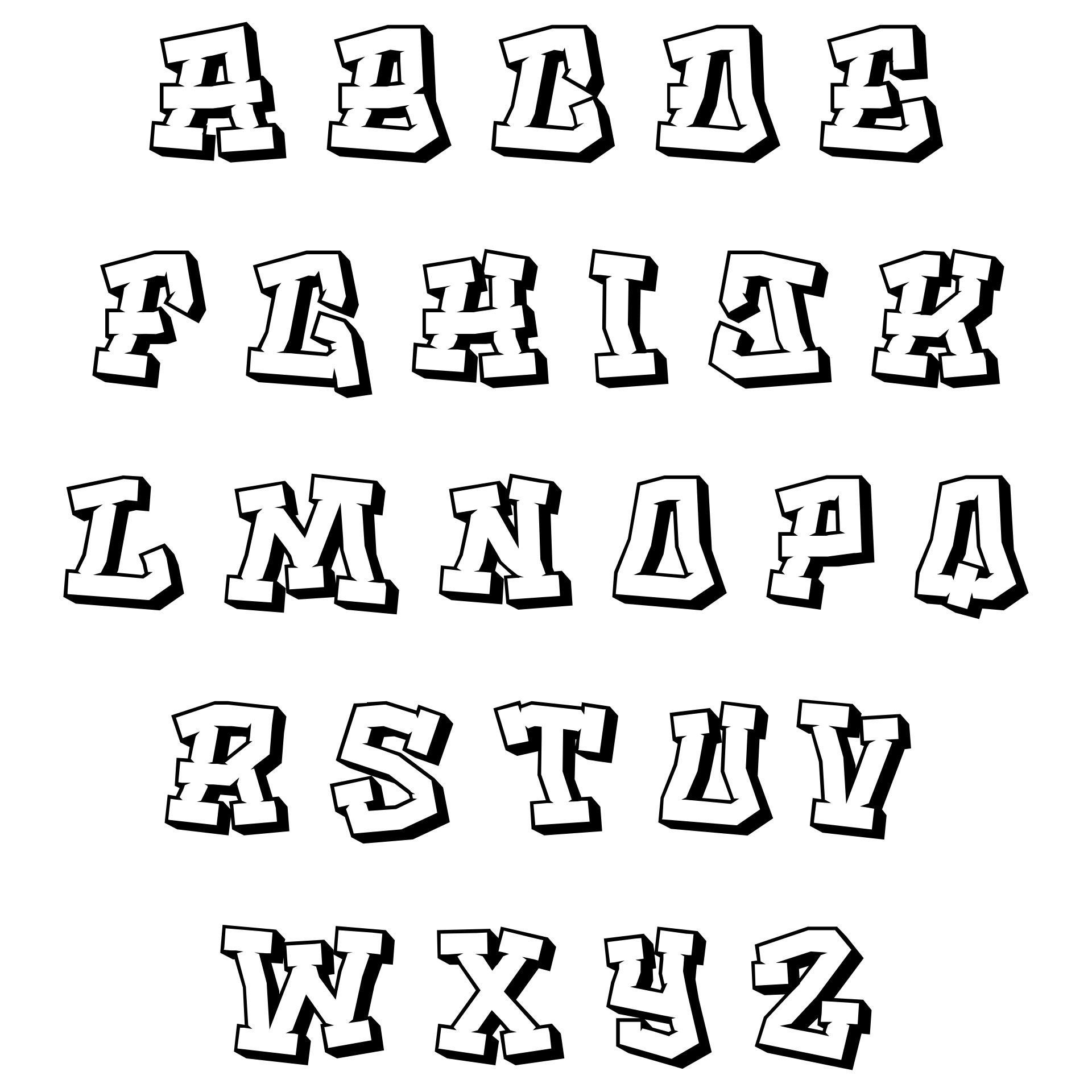 Free Printable Graffiti Alphabet Letters - Printable Templates