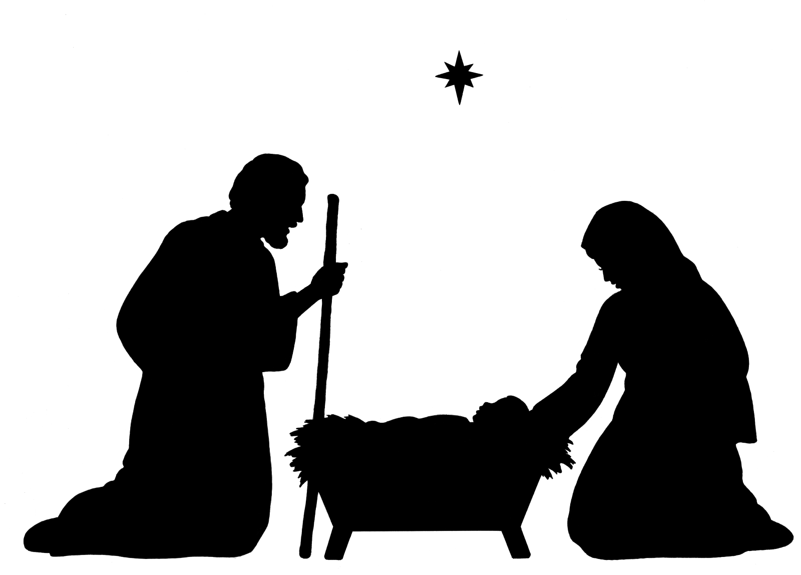 Nativity Silhouette Template