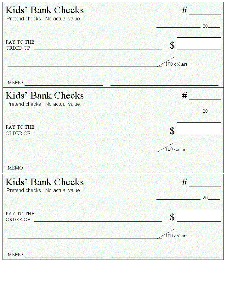 Printable Fake Checks