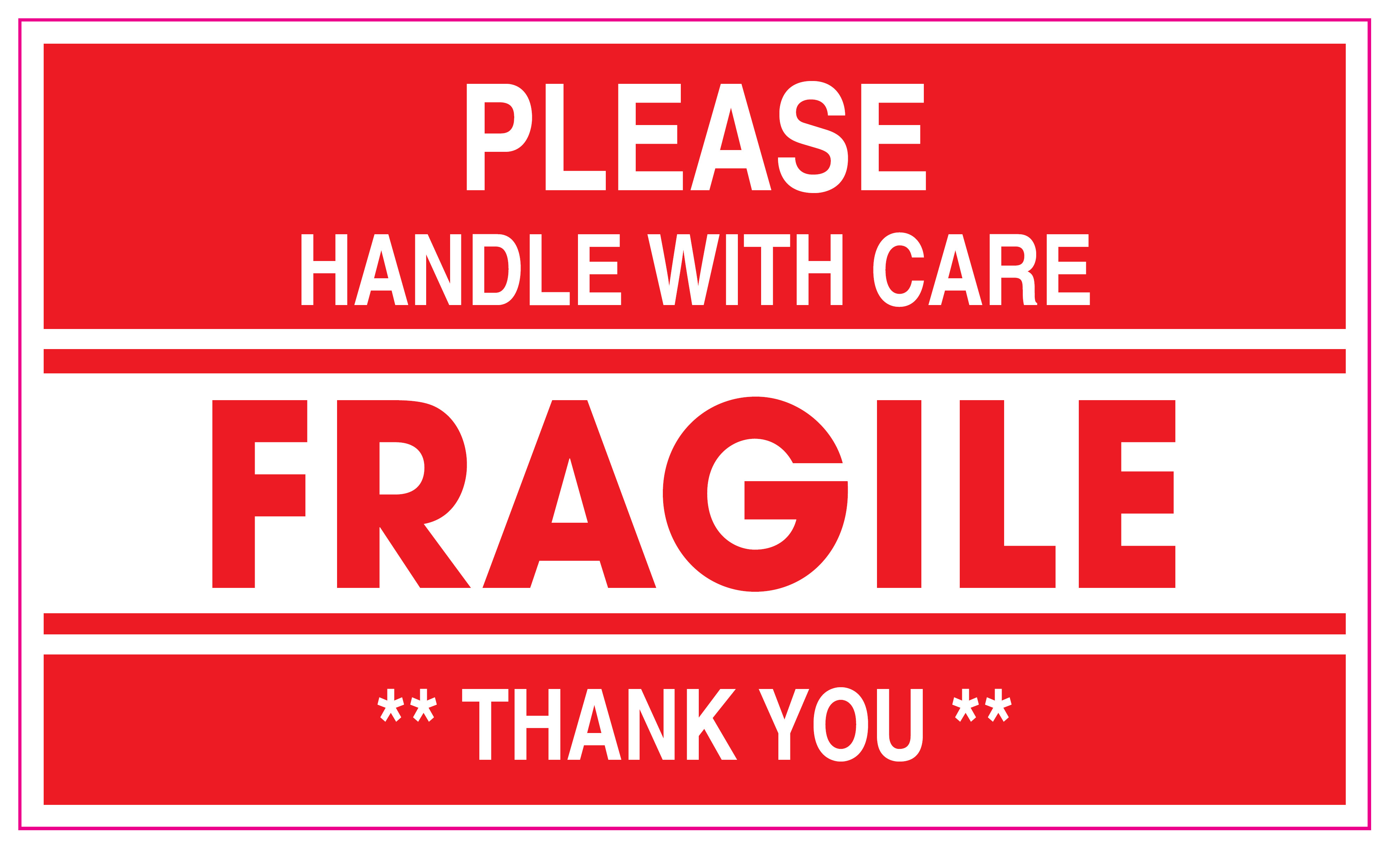 5 Best Images of Free Printable Shipping Label Fragile Fragile Handle