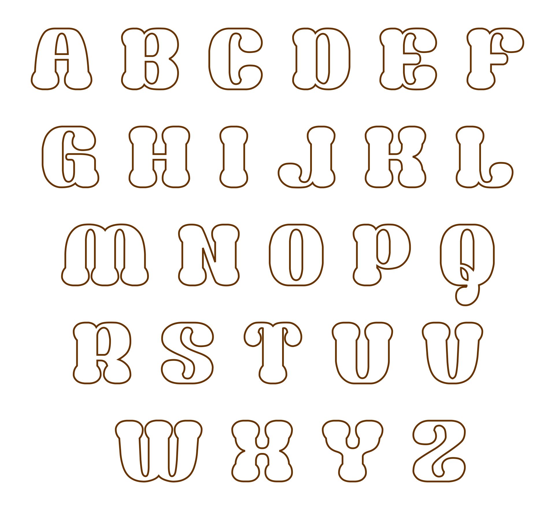 Free Printable Applique Letters
