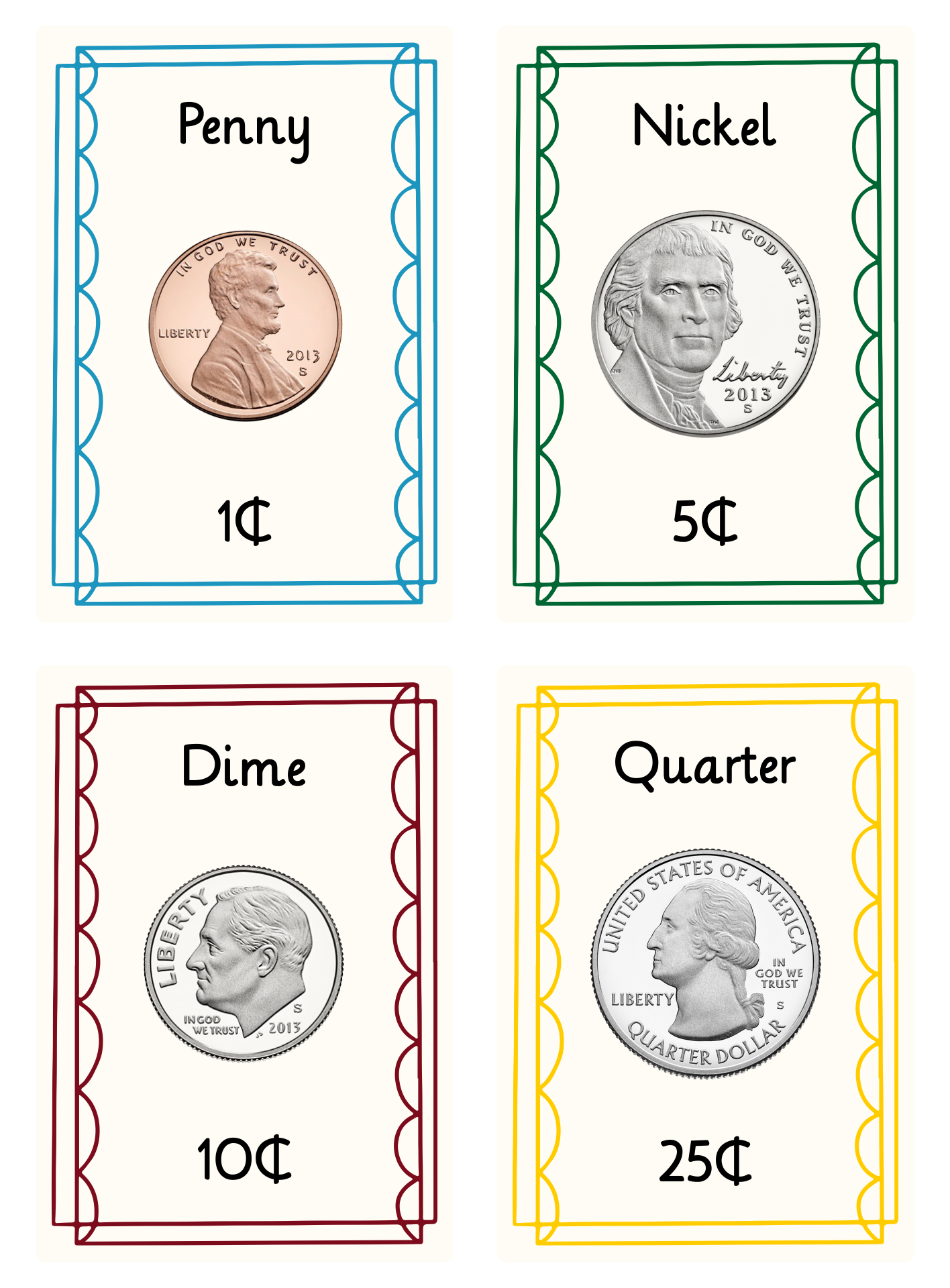 Free Printable Coin Templates