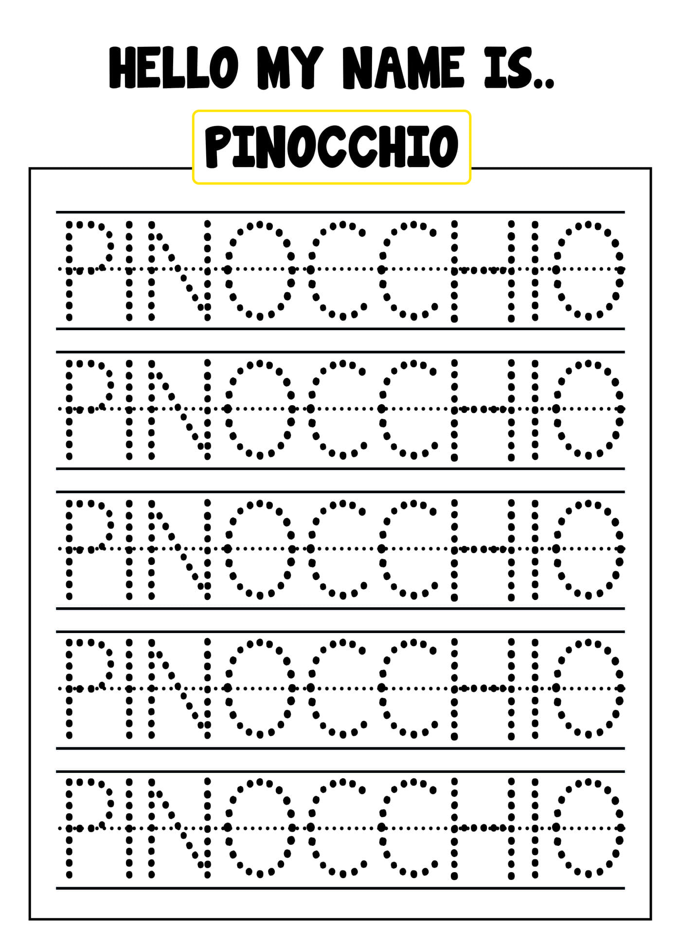 Free Printable Preschool Name Worksheets