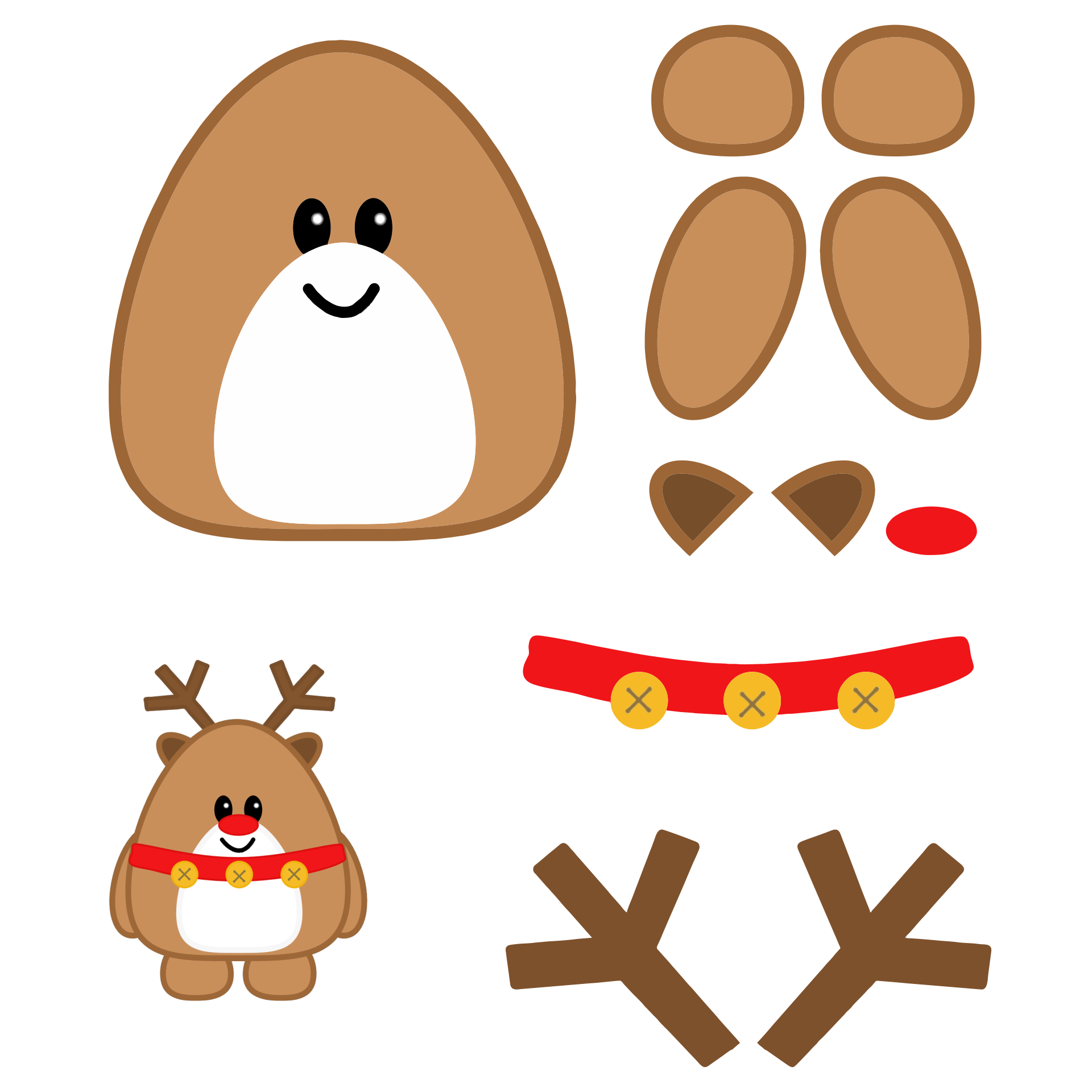 Reindeer Templates For Christmas