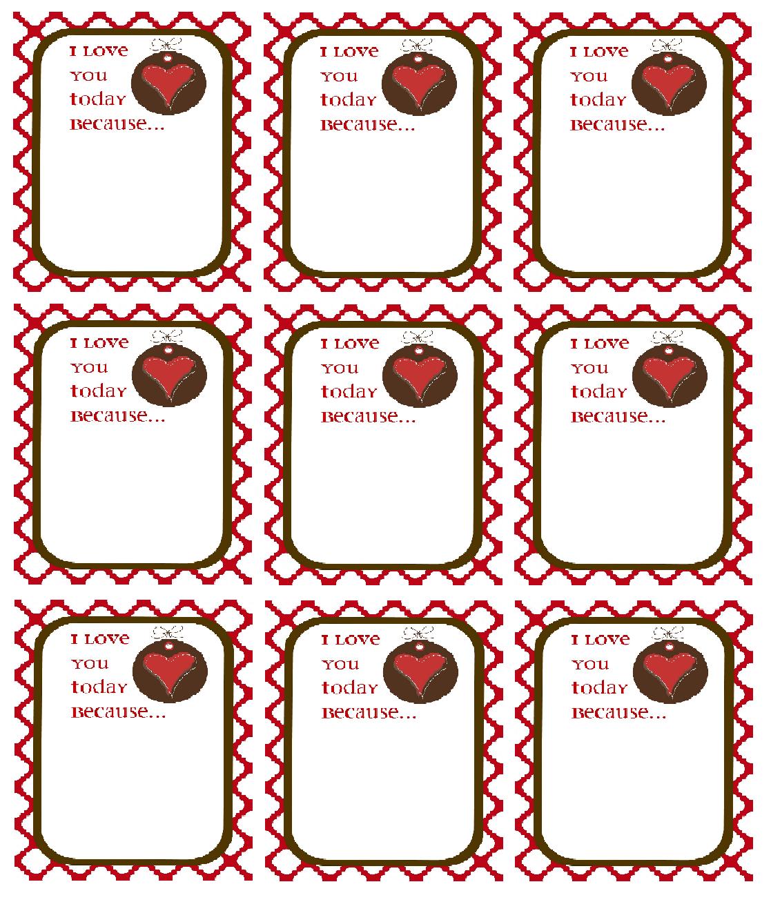 Free Printable Just Because I Love You Cards No Signup