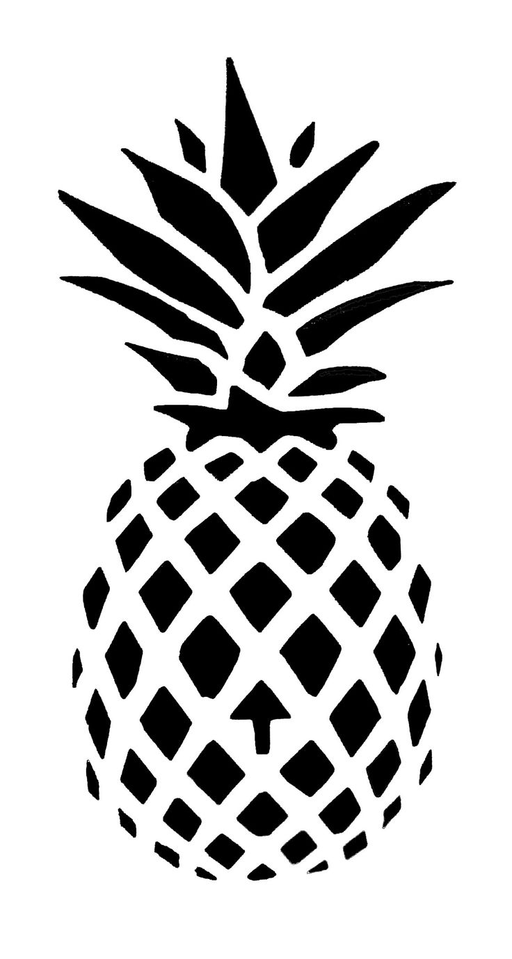 6 Best Images of Pineapple Outline Printable - Pineapple Coloring Page