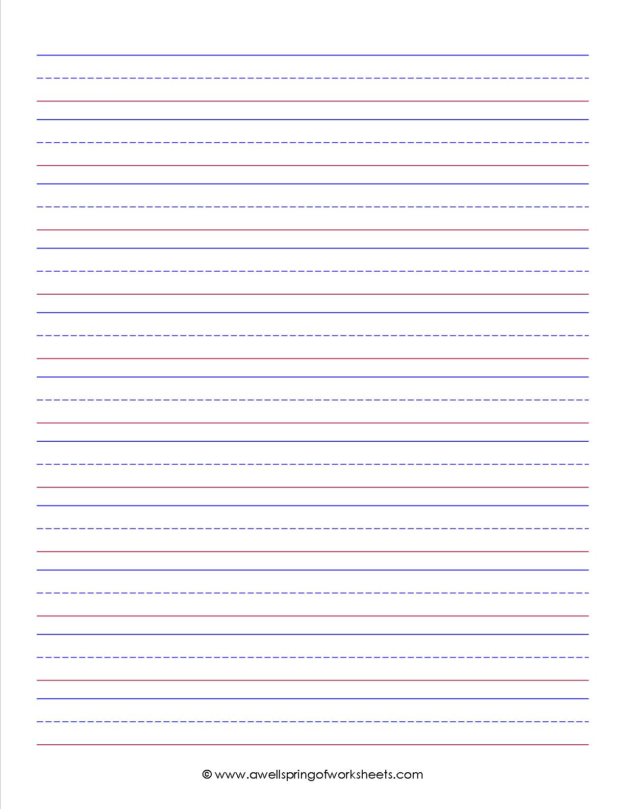 Printable primary lined paper   paging supermom