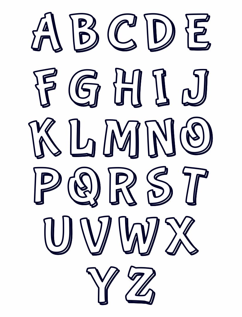 Bubble Letters Of The Alphabet