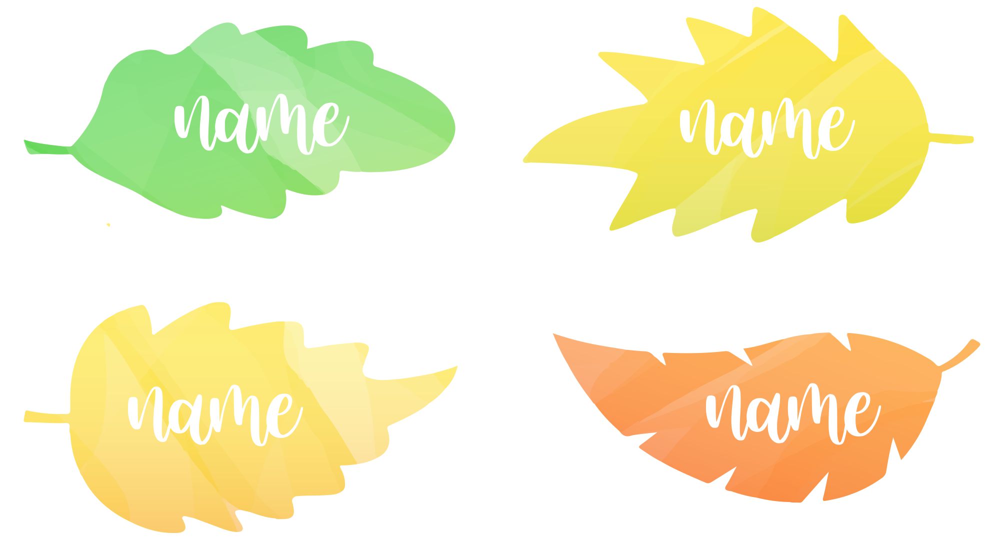 Fall Name Tags Printable