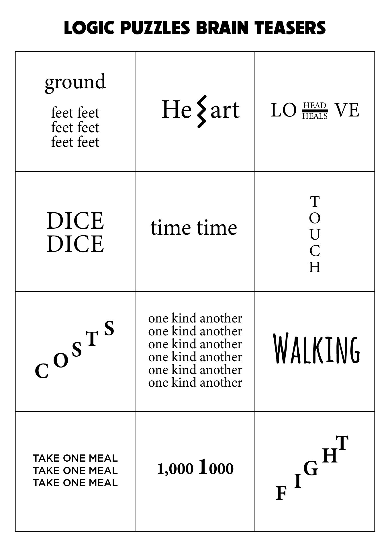 7 Best Images of Printable Puzzles Brain Teasers Printable Brain