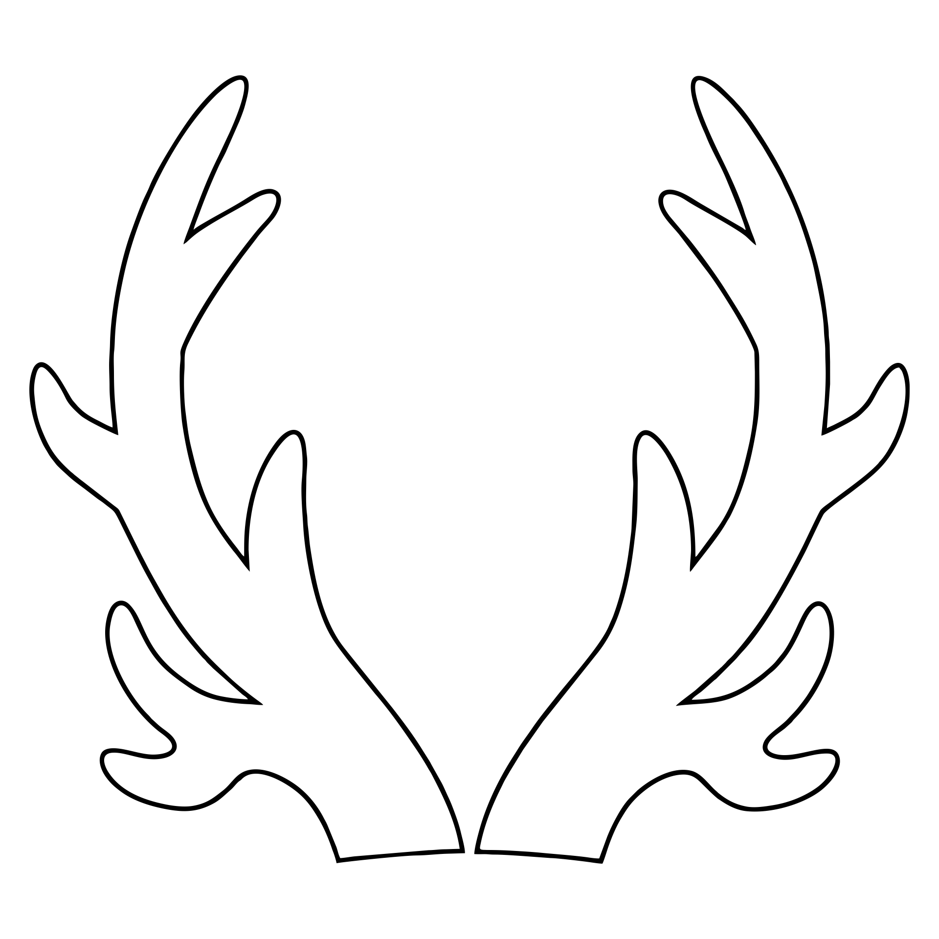 Easy Reindeer Antlers Template