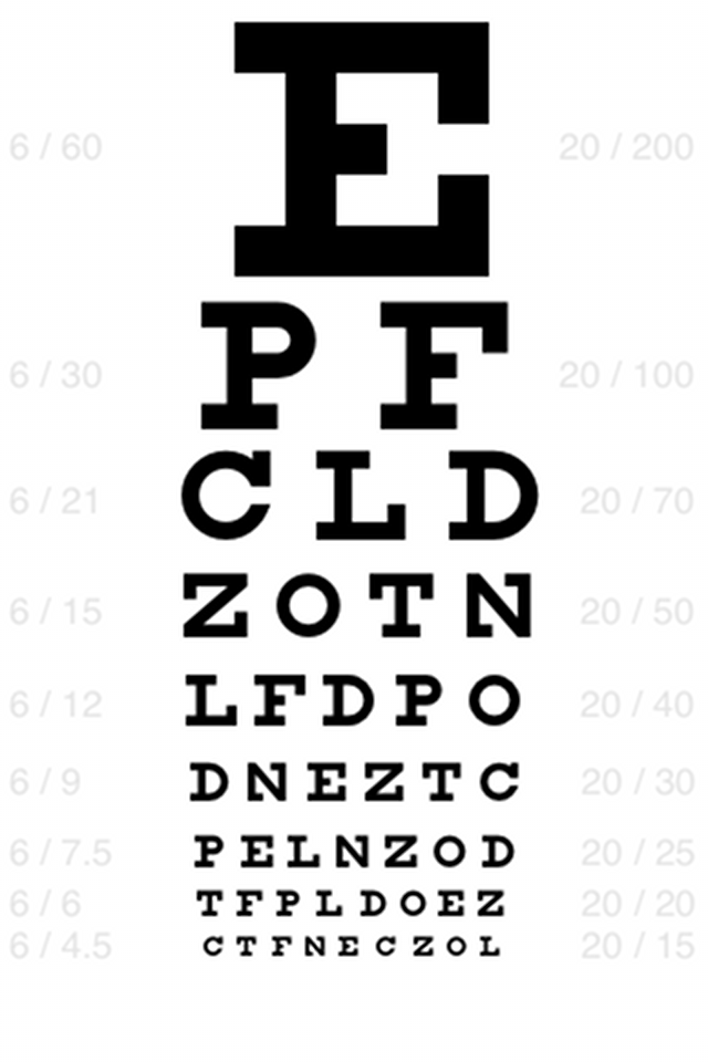 Snellen Eye Chart Printable