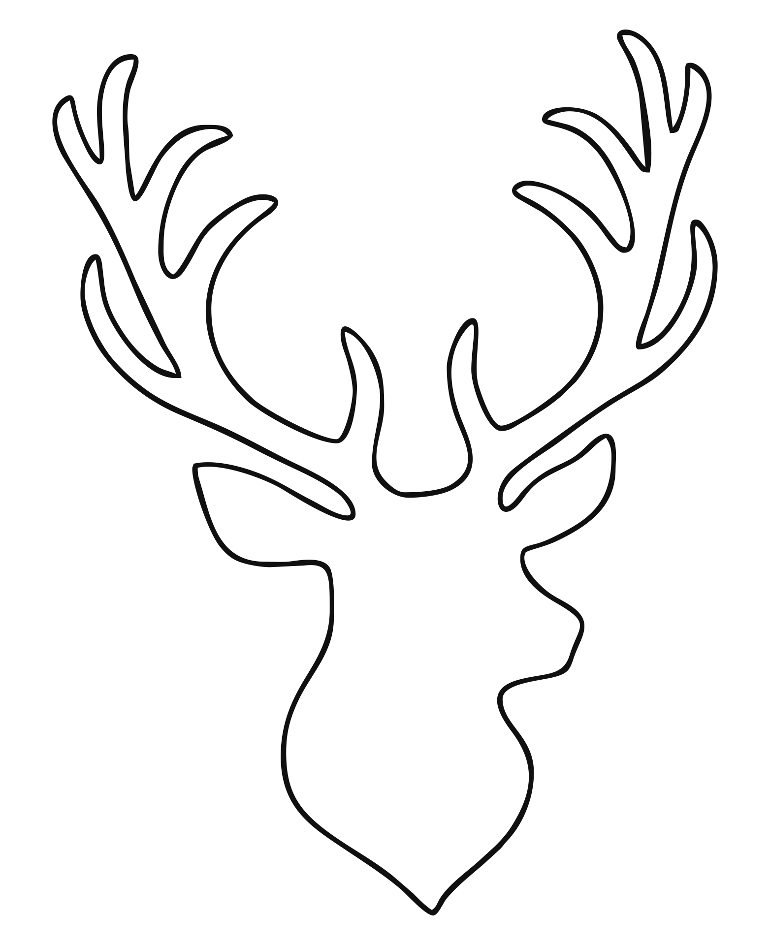 Free Reindeer Template Printables