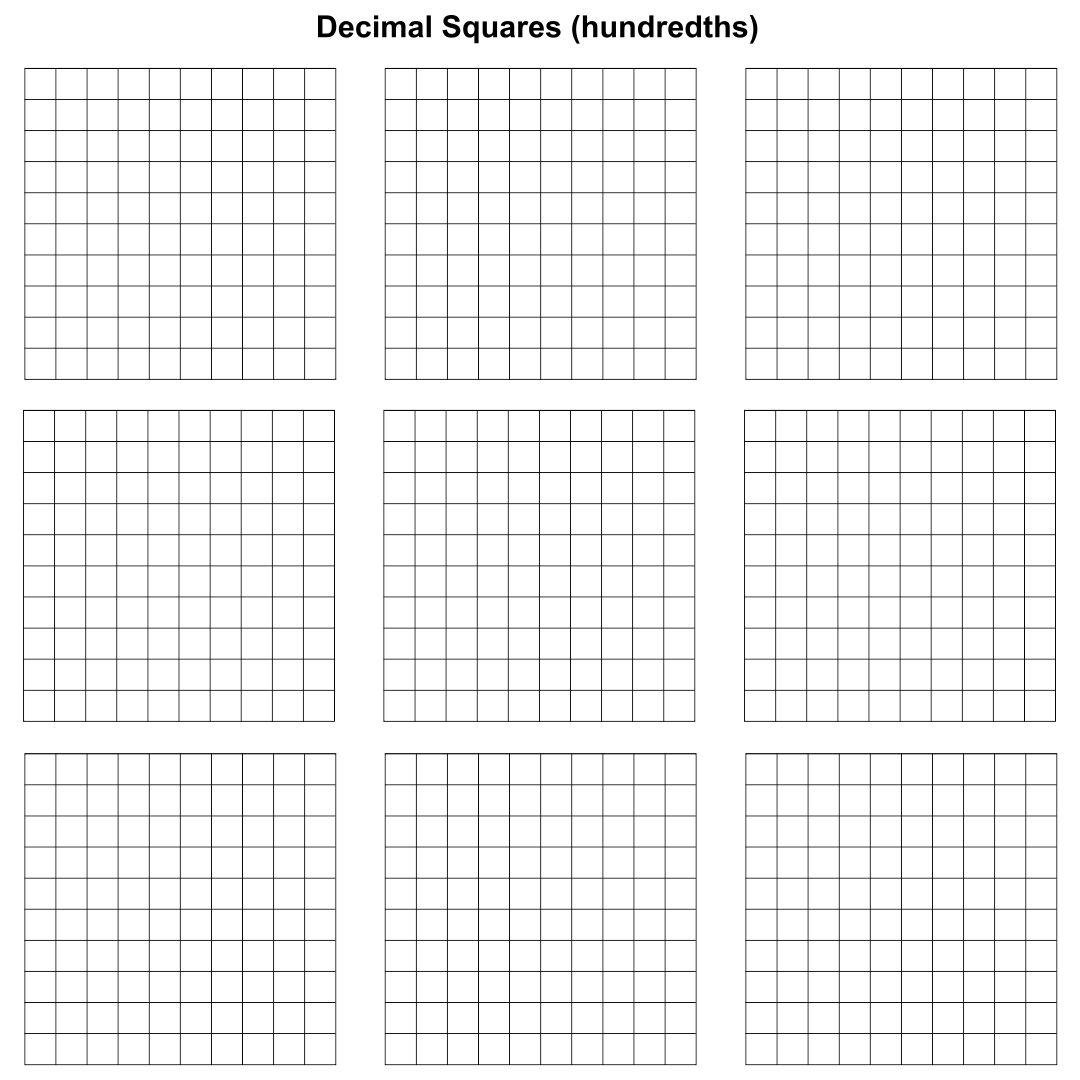 Printable Grid Paper For Decimals