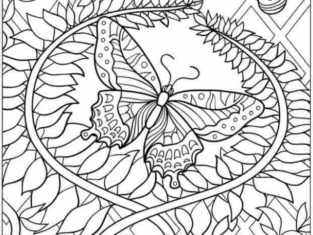 Hard Butterfly Pages Coloring Pages
