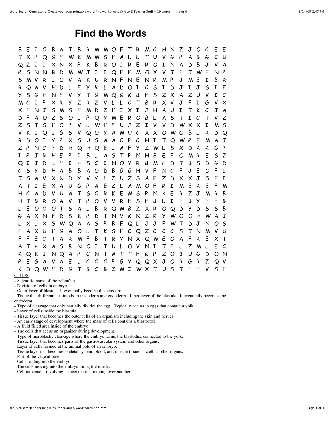 Creat Own Word Search