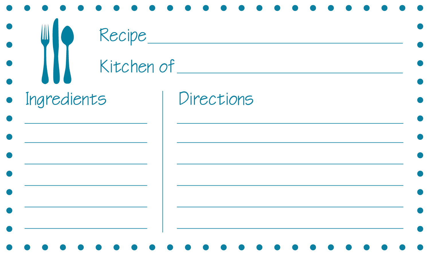 8 Best Images of Free Printable 3X5 Recipe Cards Printable Recipe