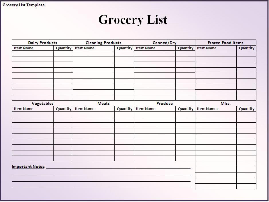 6 Best Images of Printable Master Grocery List Template Master