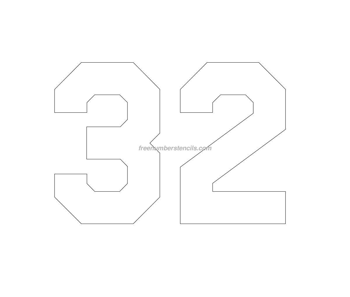 6 Best Images of Printable Number 44 Jersey Number Stencils Printable