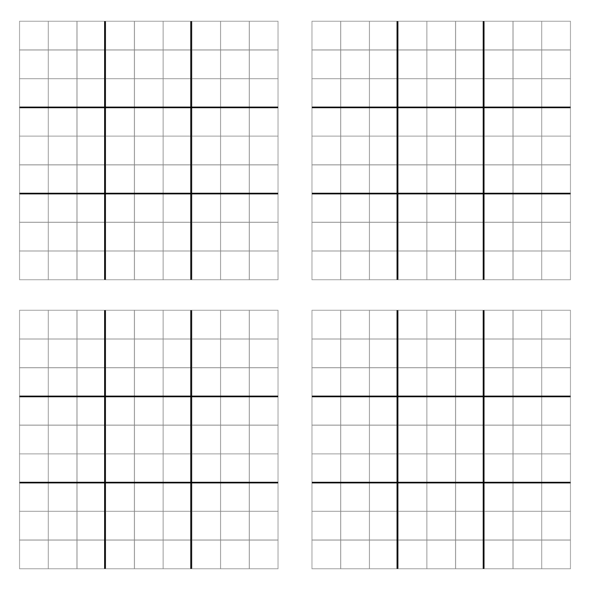Blank Sudoku Grid Printable Printable World Holiday