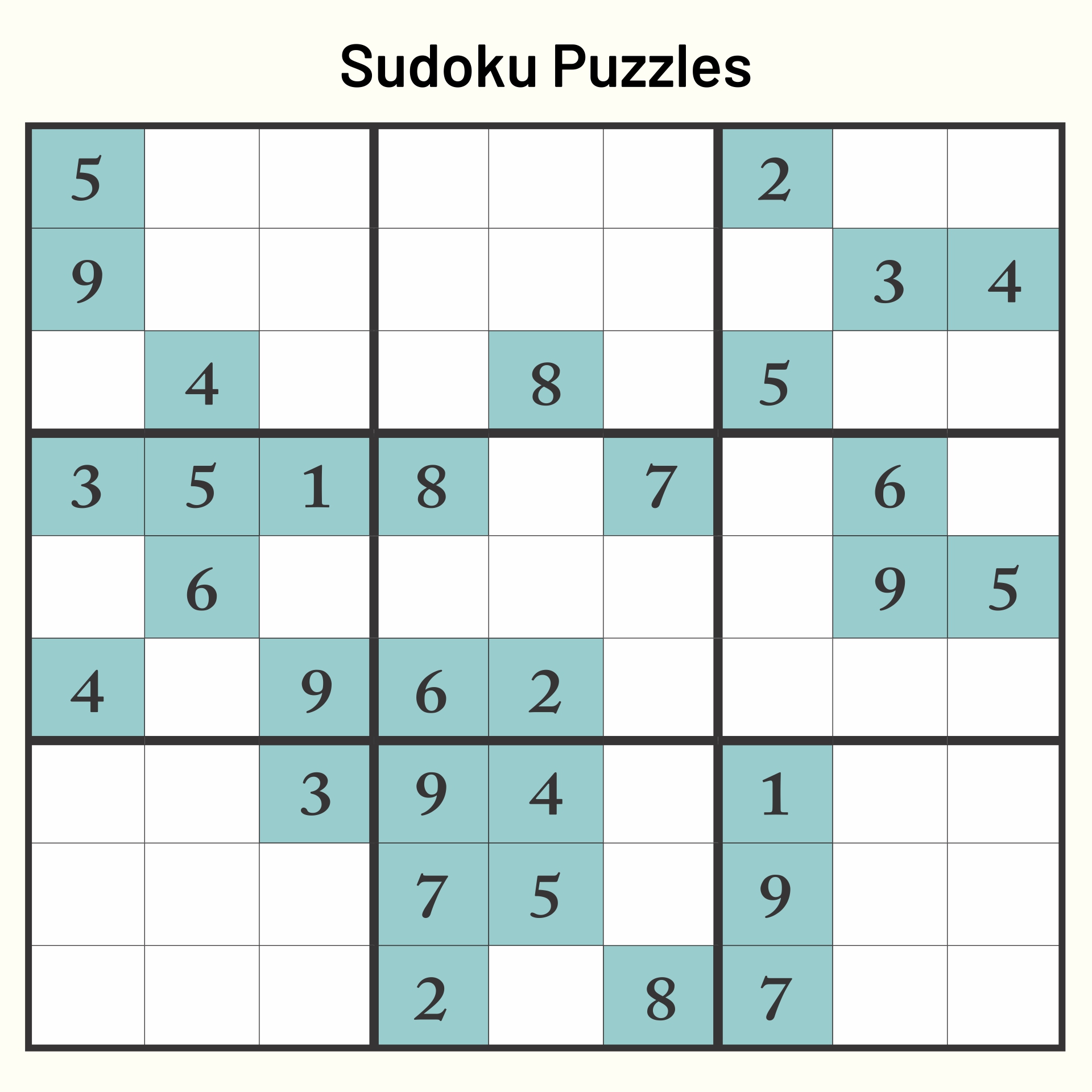 Free Sudoku Printables