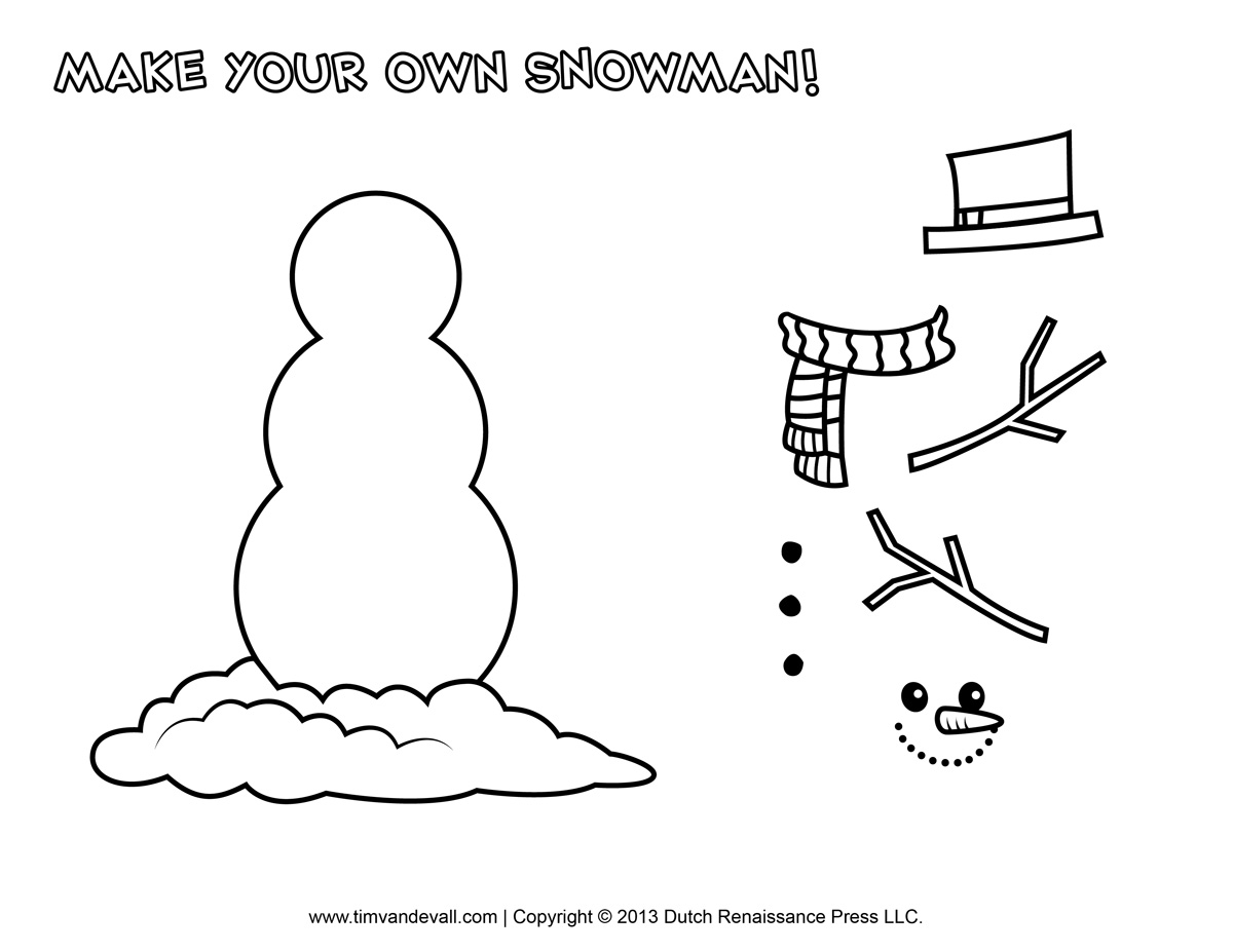 Free Printable Snowman Arms Template