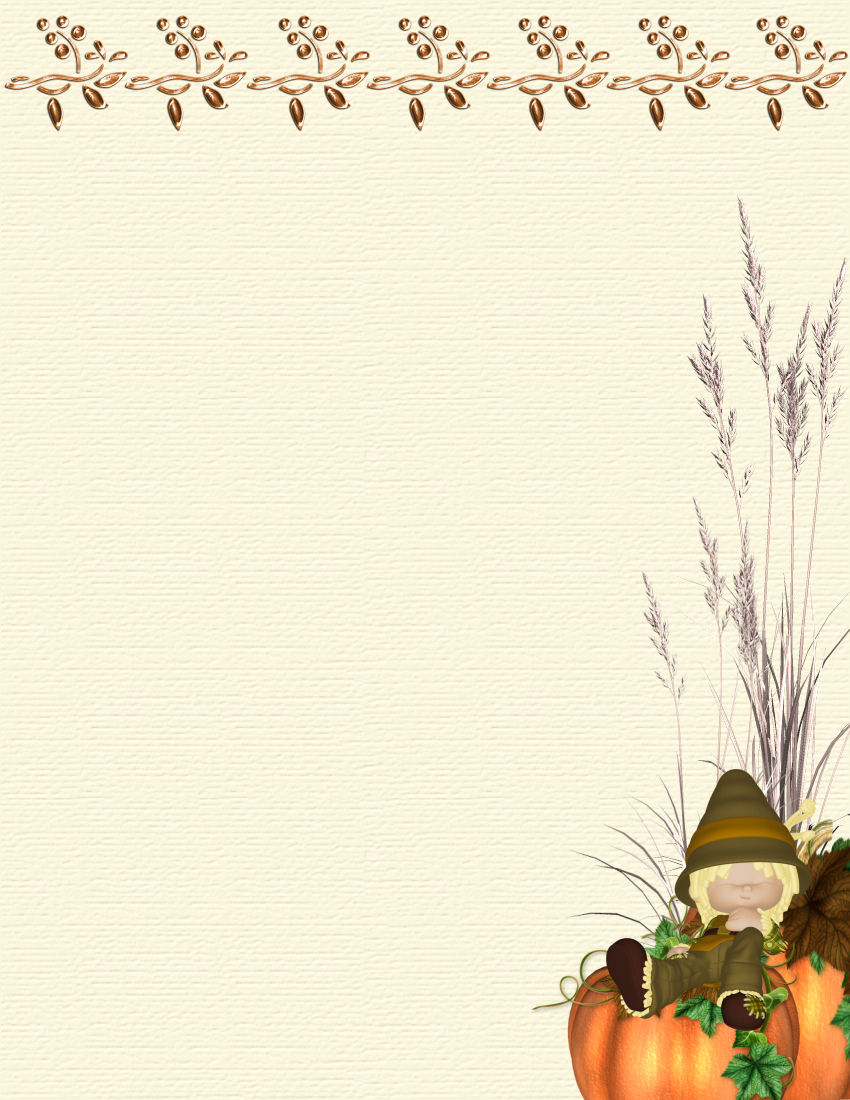 Free Printable Beautiful Autumn Stationery Template