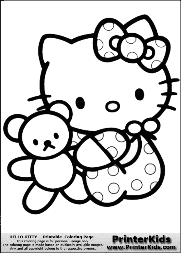 Hello Kitty Ballerina Coloring Pages / Hello Kitty Rainbow Coloring