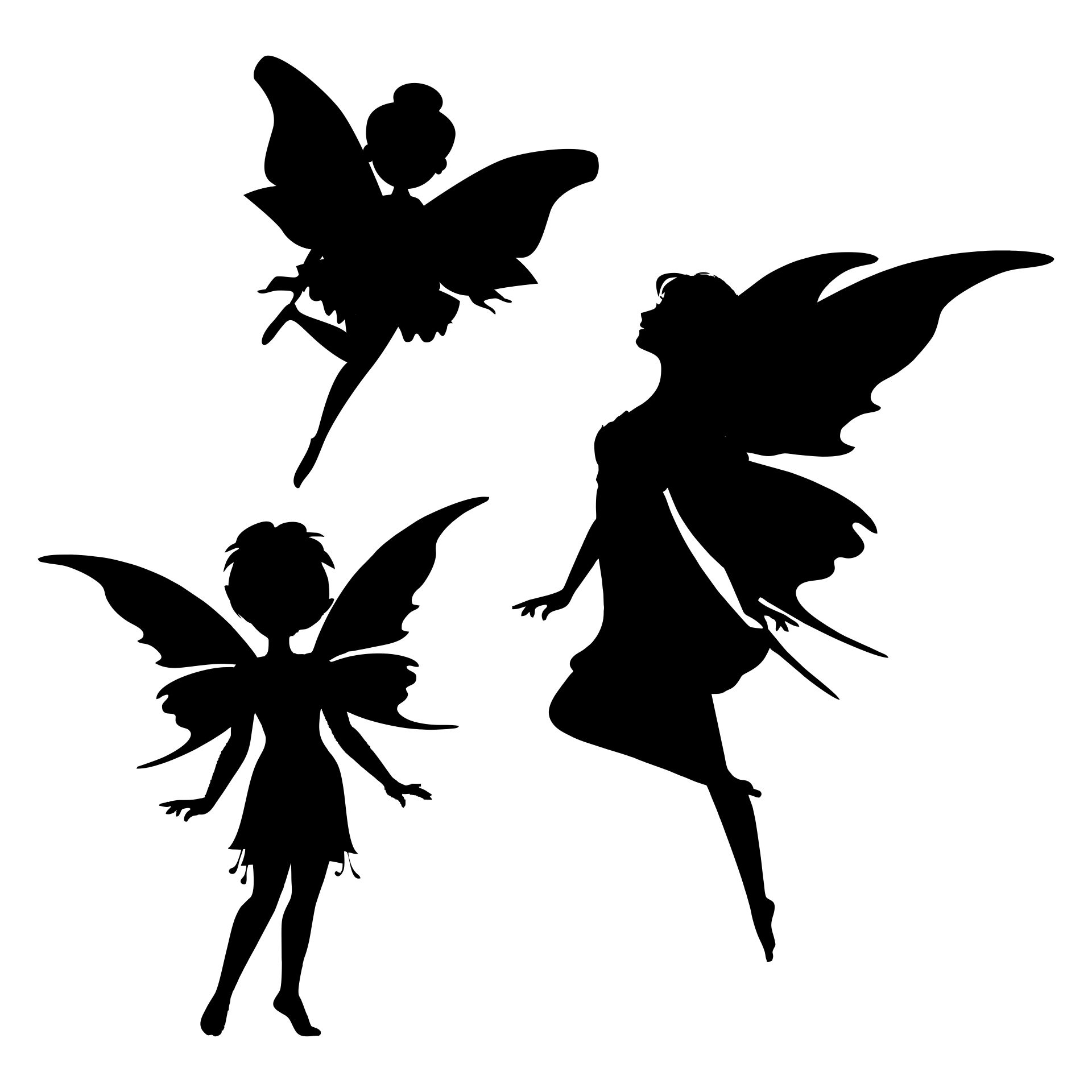Printable Fairy Silhouette - Printable Blank World