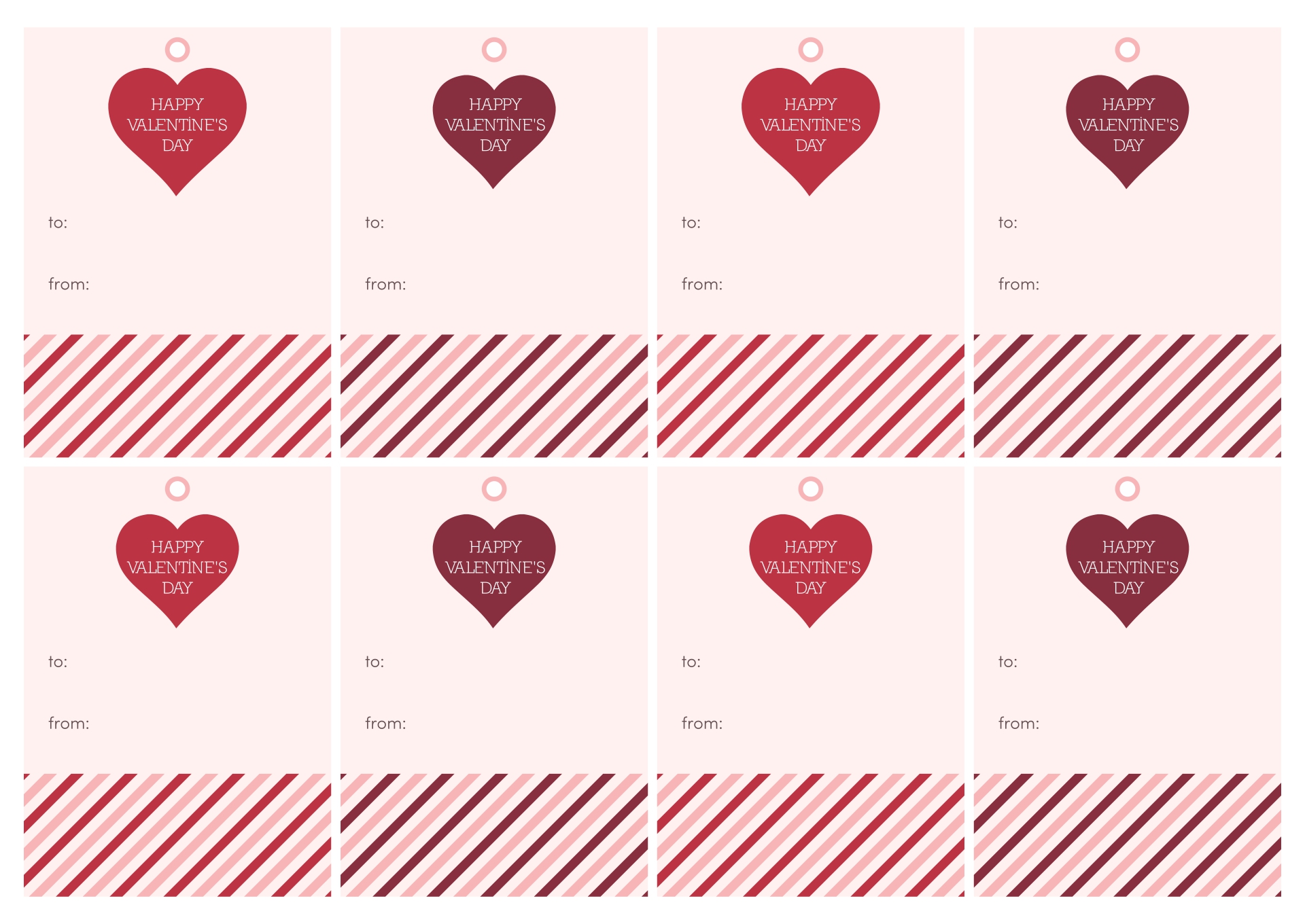Template Free Printable Valentine Tags